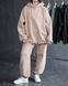 Теплый спортивный костюм из худи и джоггеров на флисе- Бежевый, S-M suit-jogger-hoodie фото 7