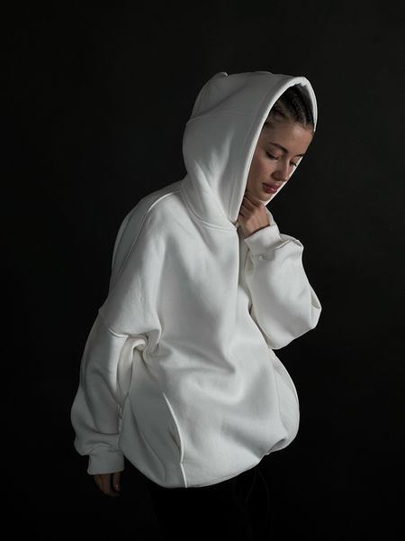 Оверсайз худи - Молочный, L-2XL hoodie-milk-2 фото