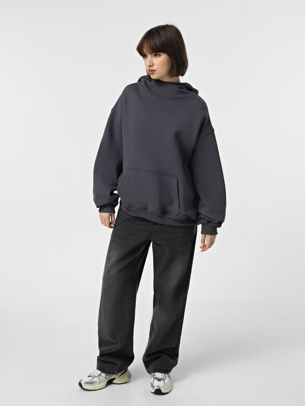 Худи Amon на флисе 550 г/м - Графит, S-M hoodie-amongus  фото