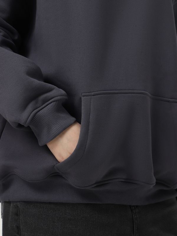 Худи Amon на флисе 550 г/м - Графит, S-M hoodie-amongus  фото
