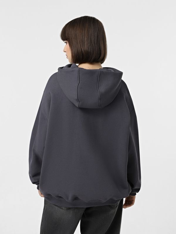 Худи Amon на флисе 550 г/м - Графит, S-M hoodie-amongus  фото