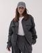 Куртка Осенняя из коттона с хлопковой подкладкой-Графит, S-M cotton-jacket  фото 1