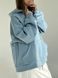 Теплый худи на молнии - Голубой, L-2XL zip-flis фото 6