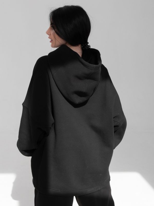 Оверсайз худі - Чорний, XS-M hoodie-black-1 фото